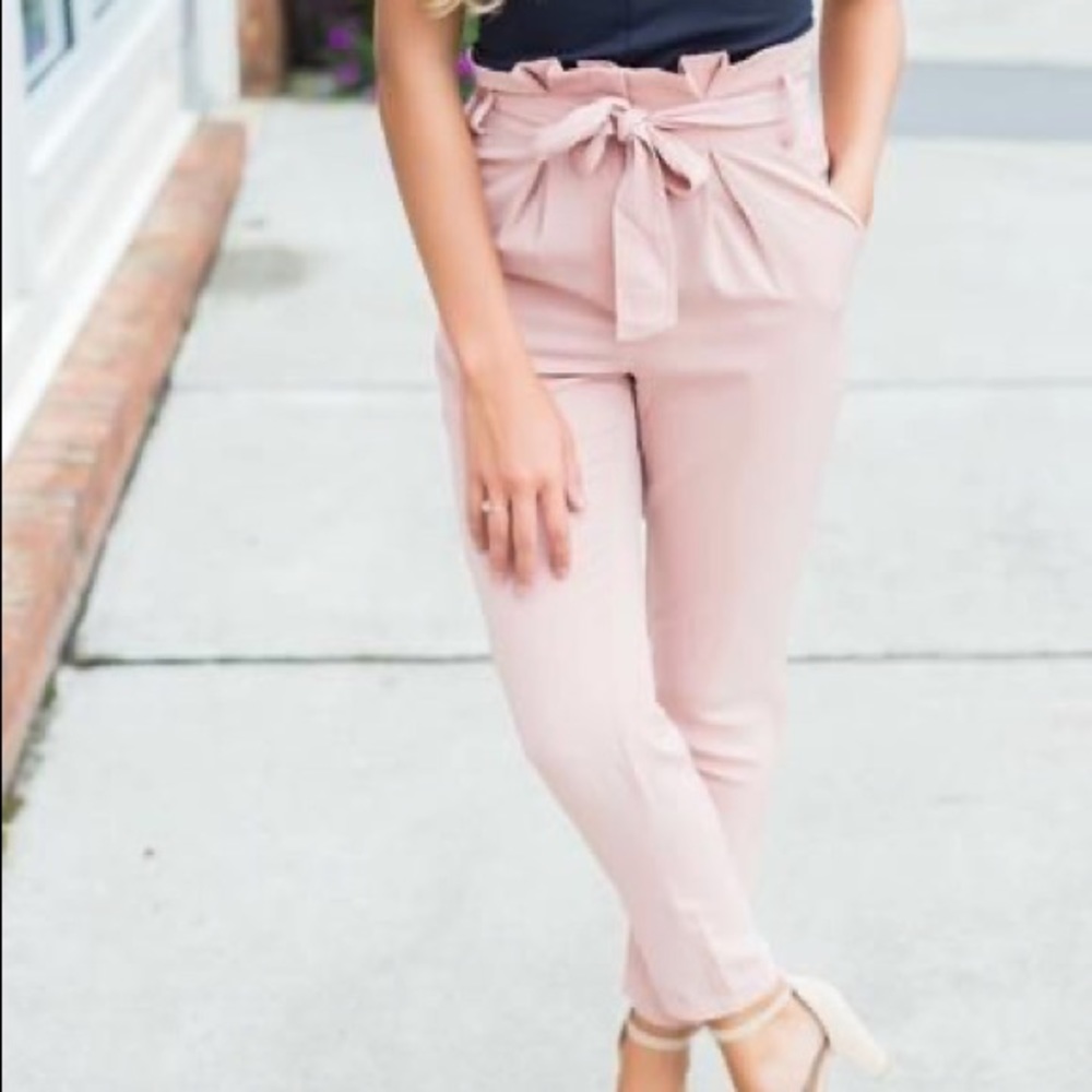 Do + Be Paperbag Waist Pants Blush